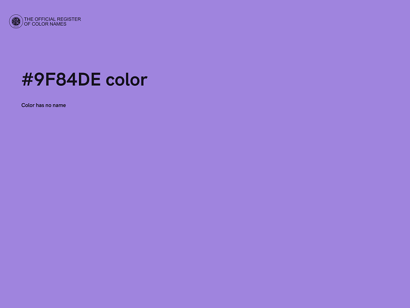 #9F84DE color image