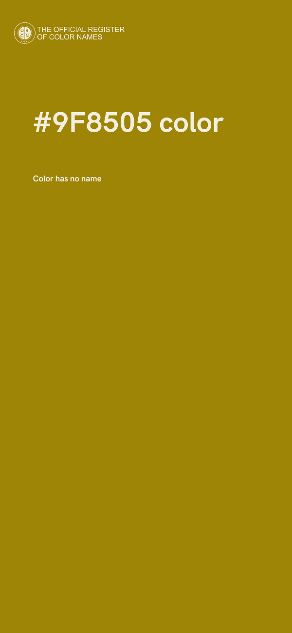 #9F8505 color image
