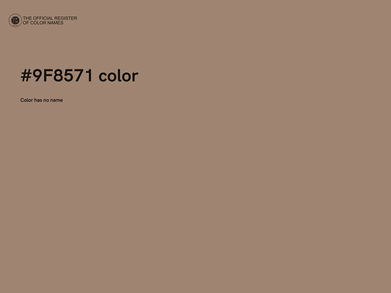 #9F8571 color image