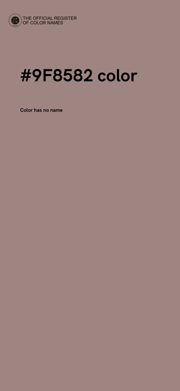 #9F8582 color image