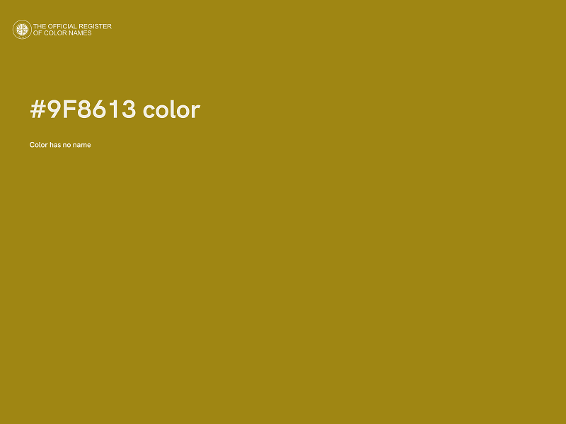 #9F8613 color image