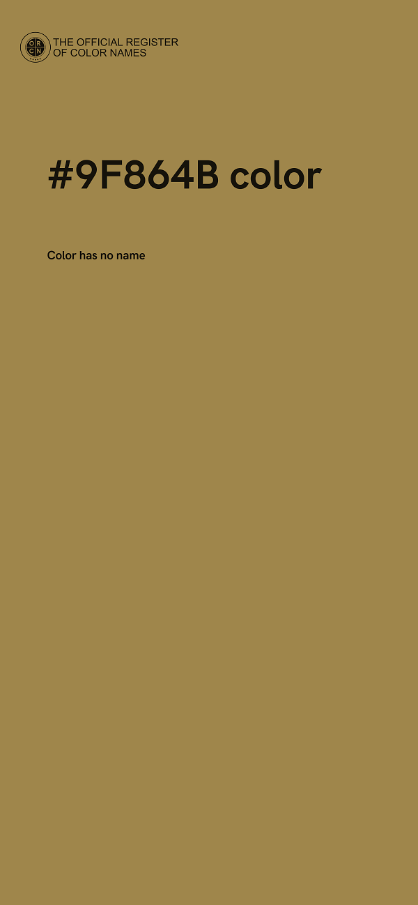 #9F864B color image