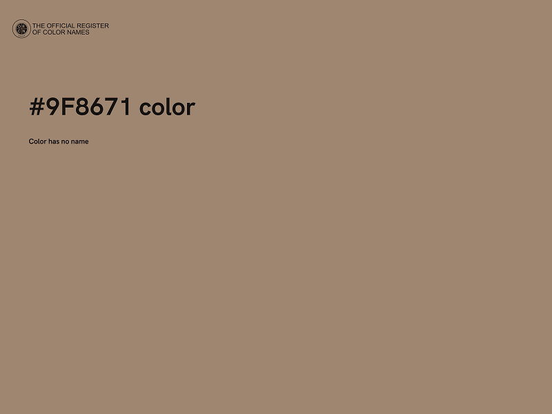 #9F8671 color image