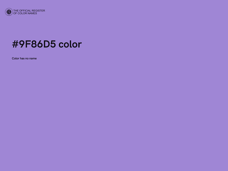 #9F86D5 color image