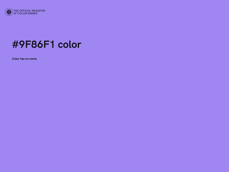 #9F86F1 color image