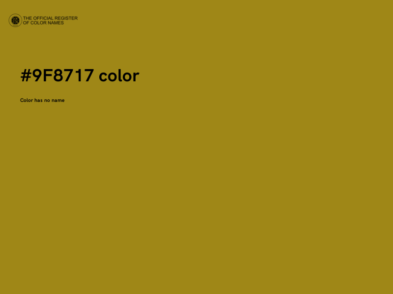 #9F8717 color image