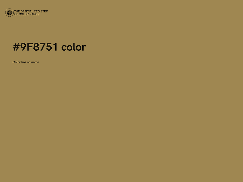 #9F8751 color image