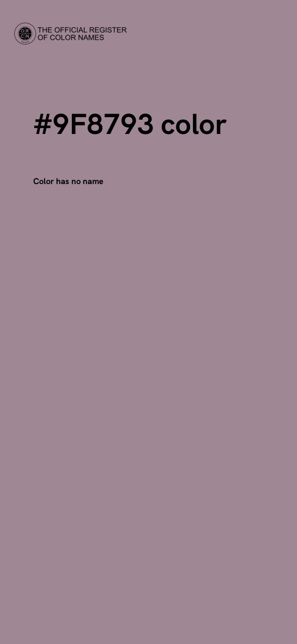 #9F8793 color image