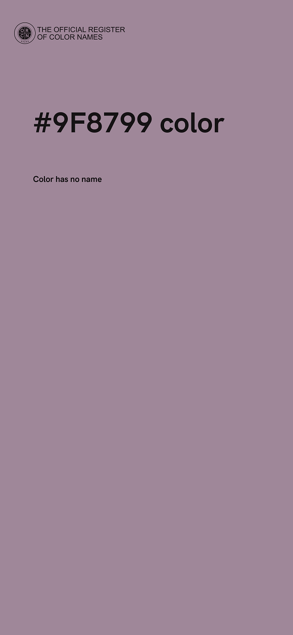#9F8799 color image