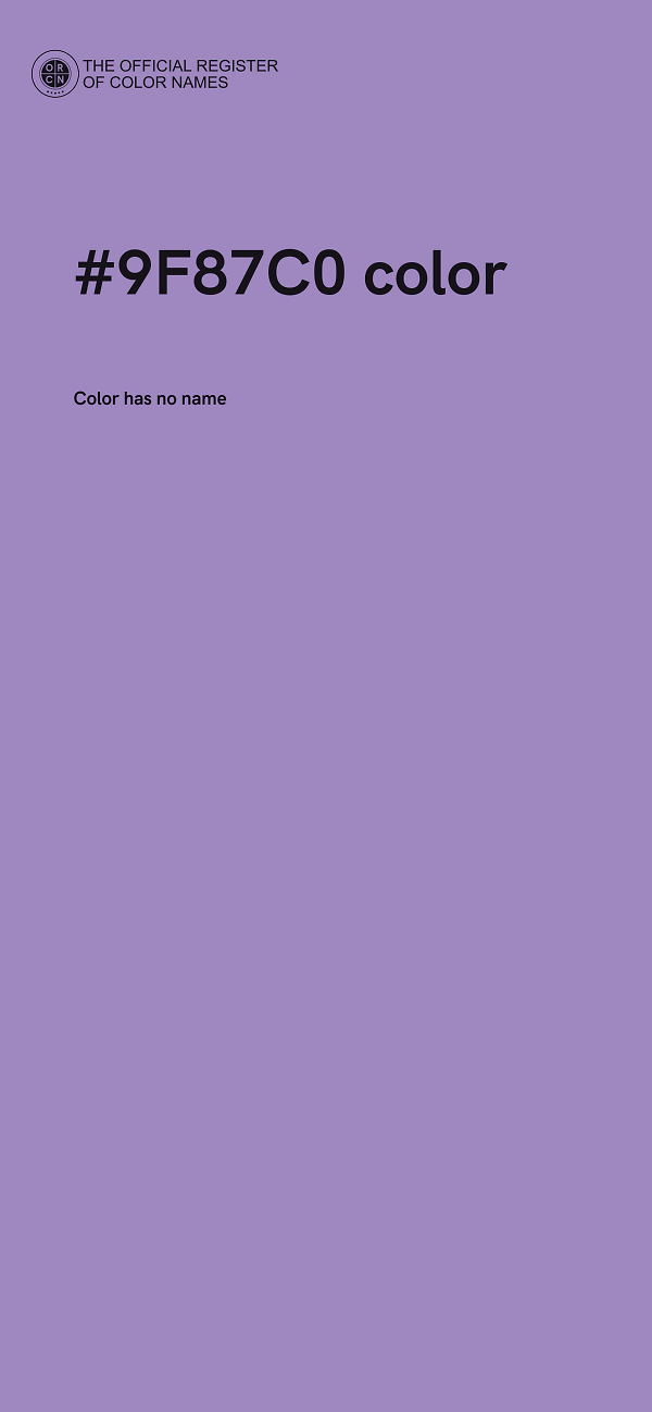 #9F87C0 color image