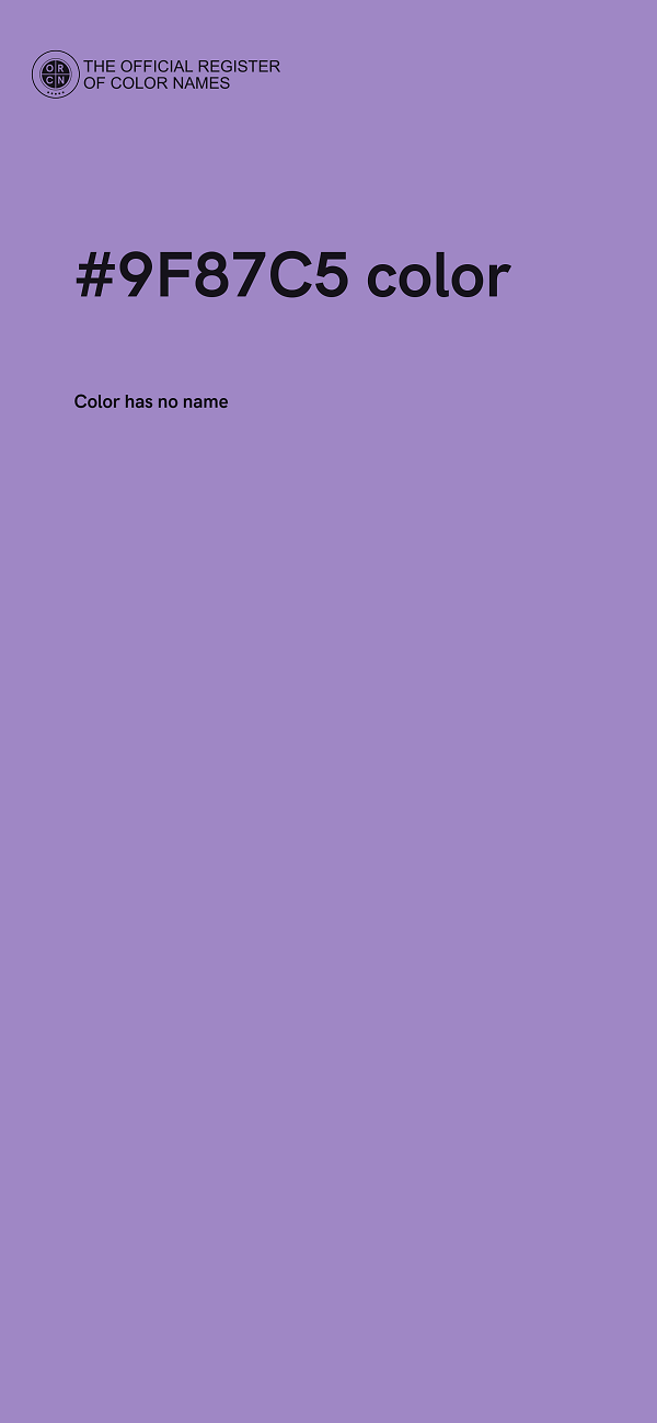 #9F87C5 color image
