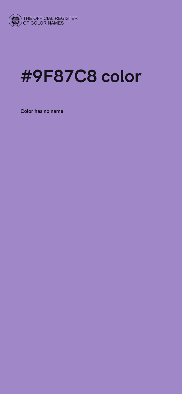 #9F87C8 color image