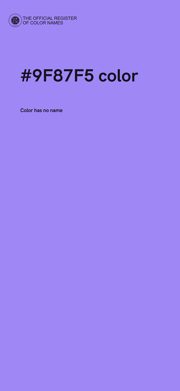 #9F87F5 color image