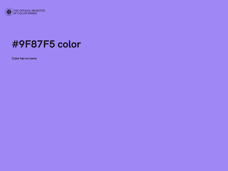 #9F87F5 color image