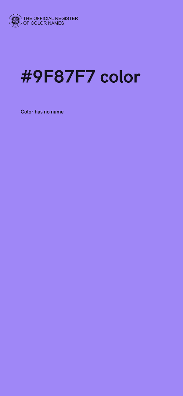 #9F87F7 color image