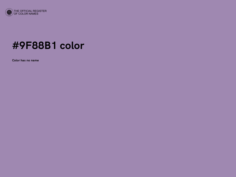 #9F88B1 color image