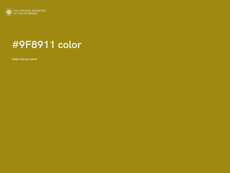#9F8911 color image