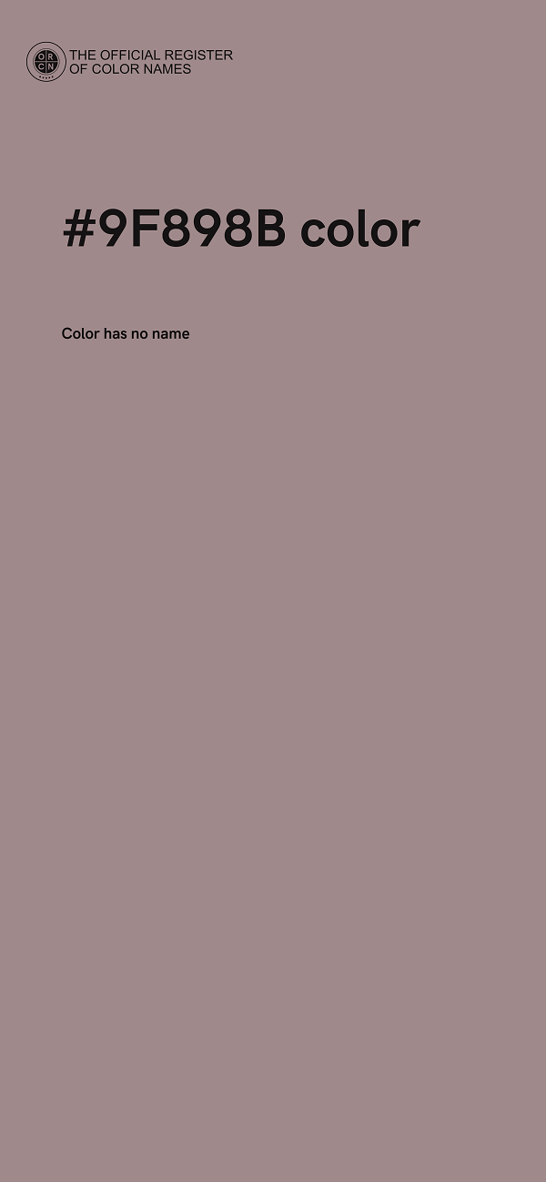 #9F898B color image