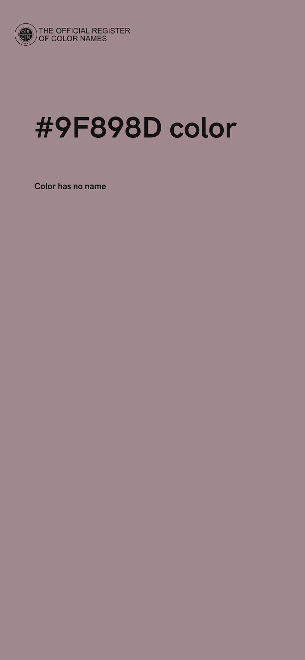 #9F898D color image