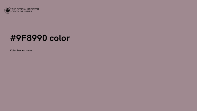 #9F8990 color image