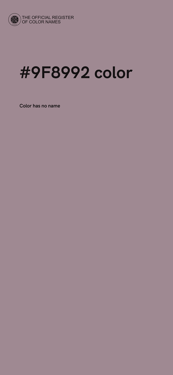 #9F8992 color image