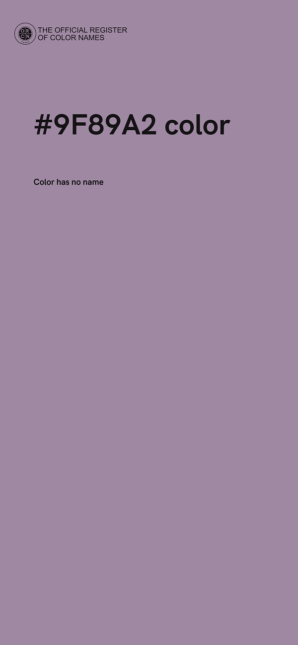 #9F89A2 color image