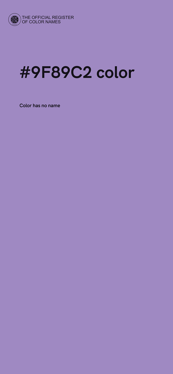 #9F89C2 color image