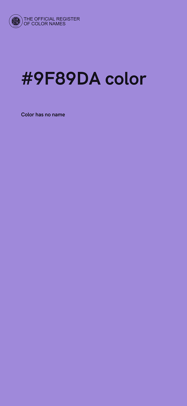 #9F89DA color image
