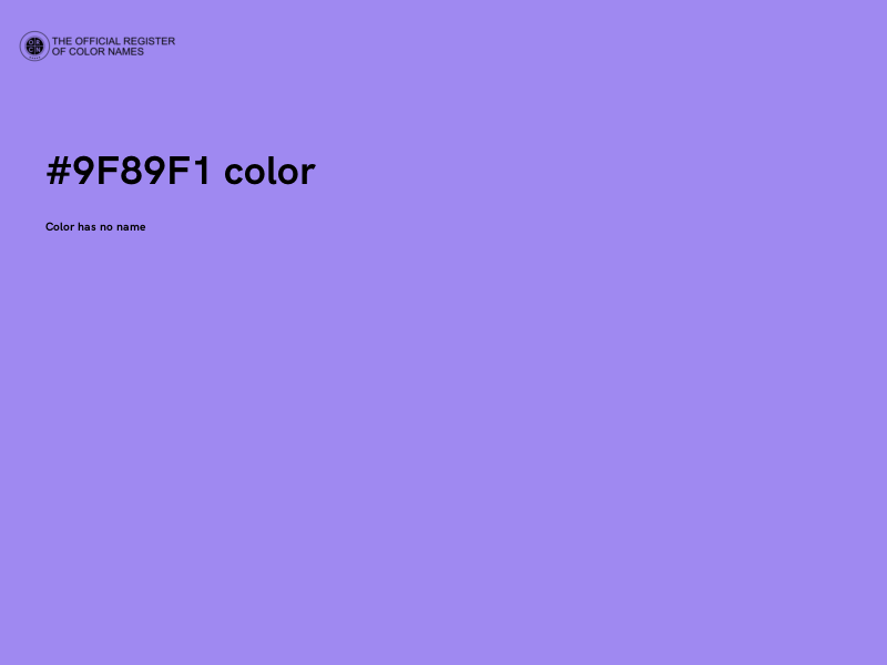 #9F89F1 color image