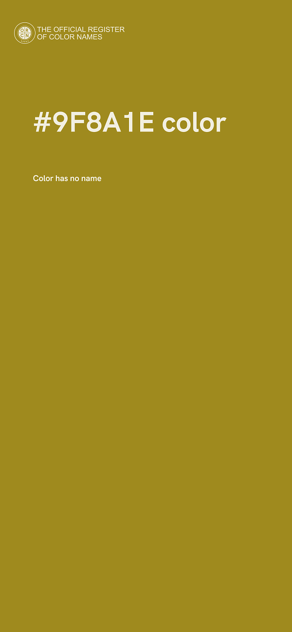#9F8A1E color image