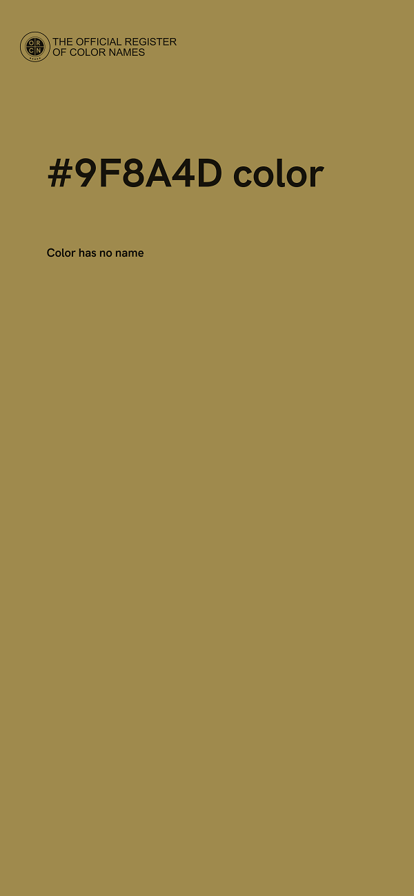 #9F8A4D color image