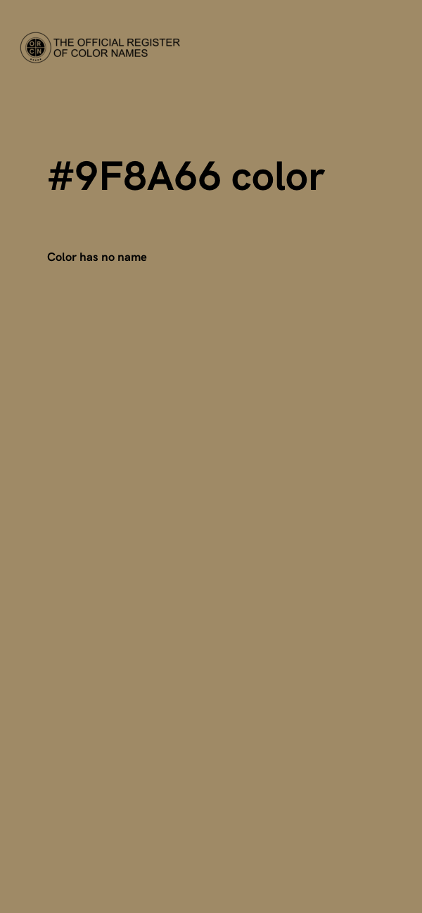 #9F8A66 color image