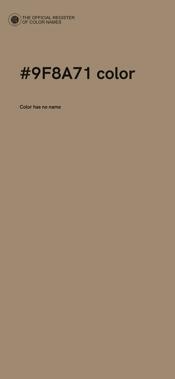 #9F8A71 color image