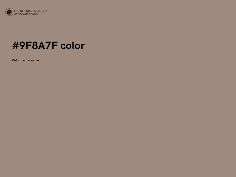 #9F8A7F color image