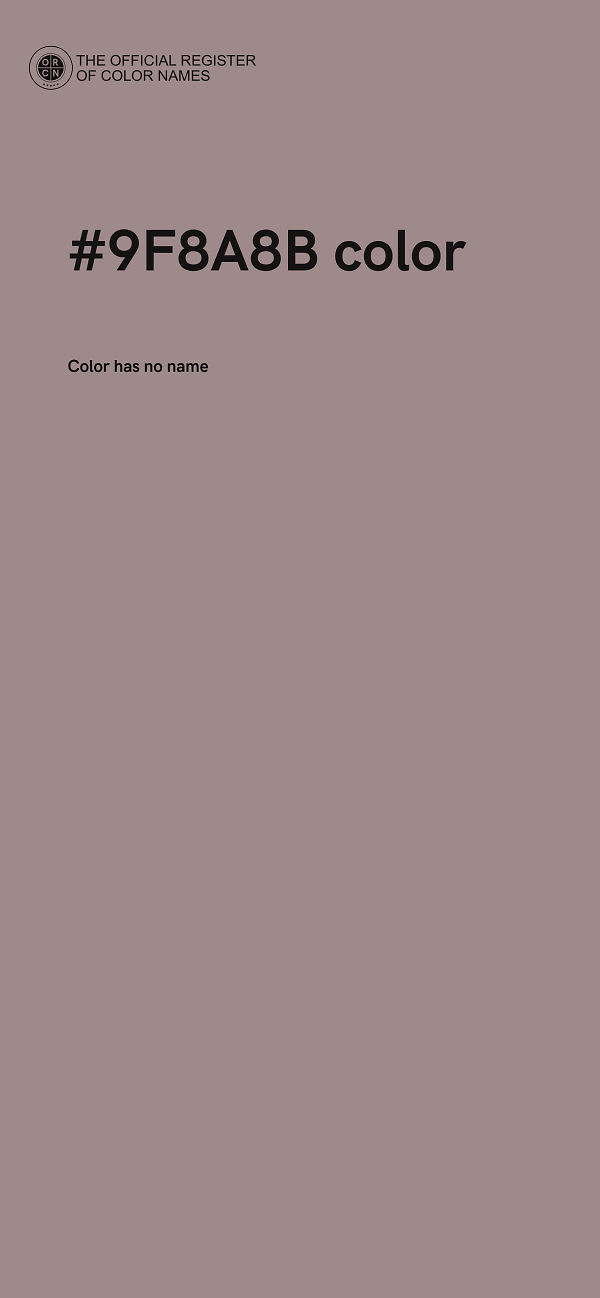 #9F8A8B color image