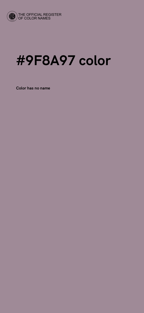 #9F8A97 color image