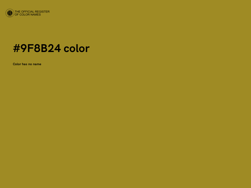 #9F8B24 color image