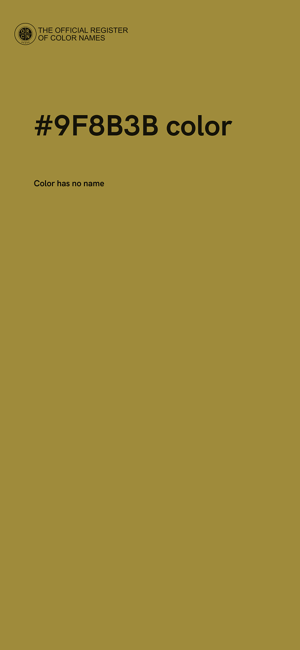 #9F8B3B color image