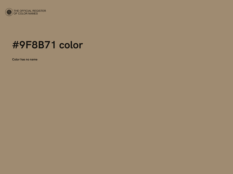 #9F8B71 color image