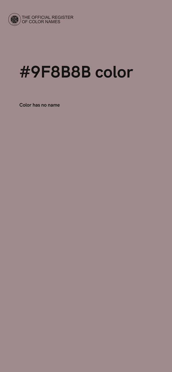 #9F8B8B color image