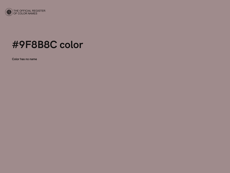 #9F8B8C color image