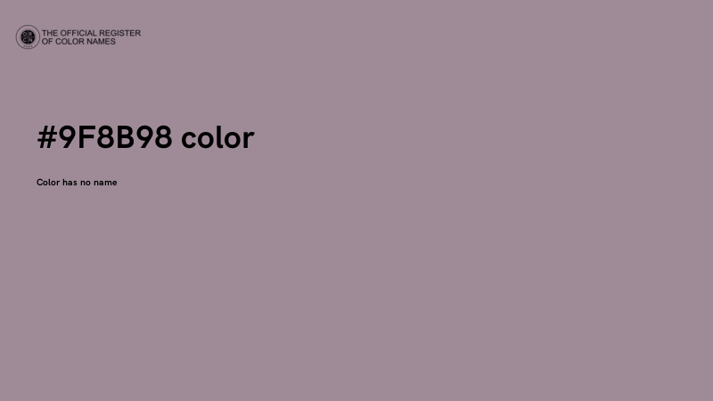 #9F8B98 color image