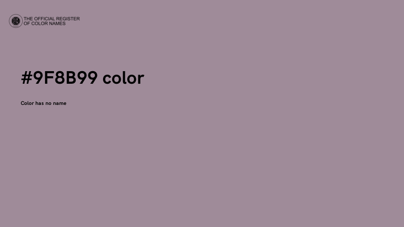 #9F8B99 color image