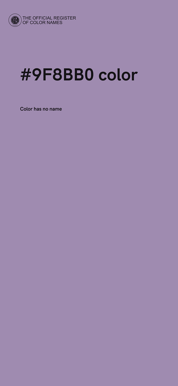 #9F8BB0 color image