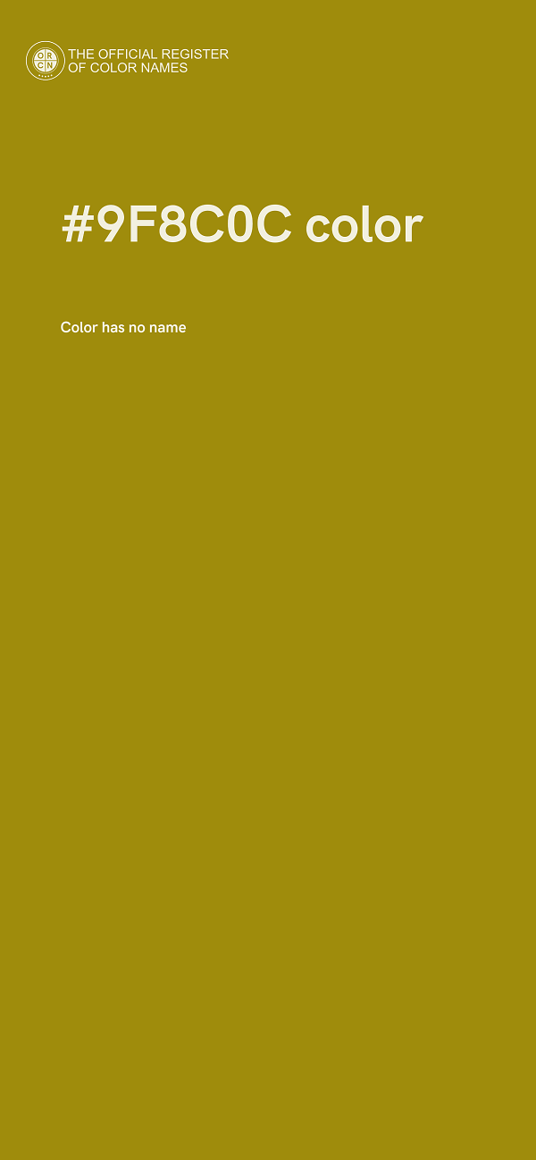 #9F8C0C color image