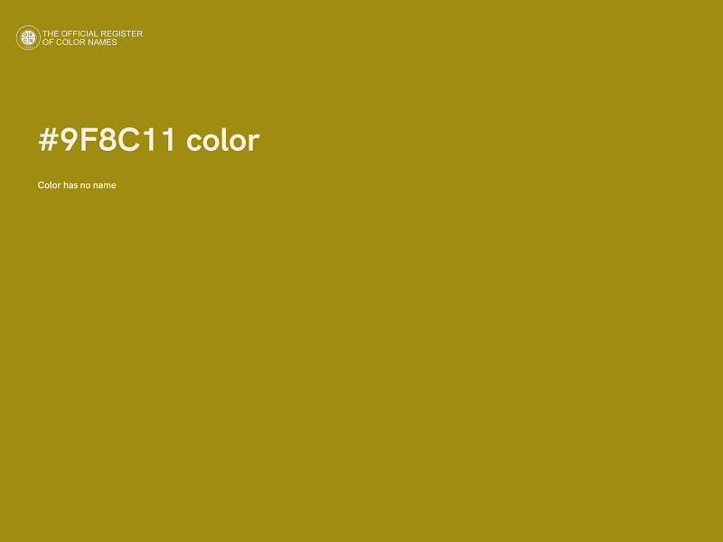 #9F8C11 color image
