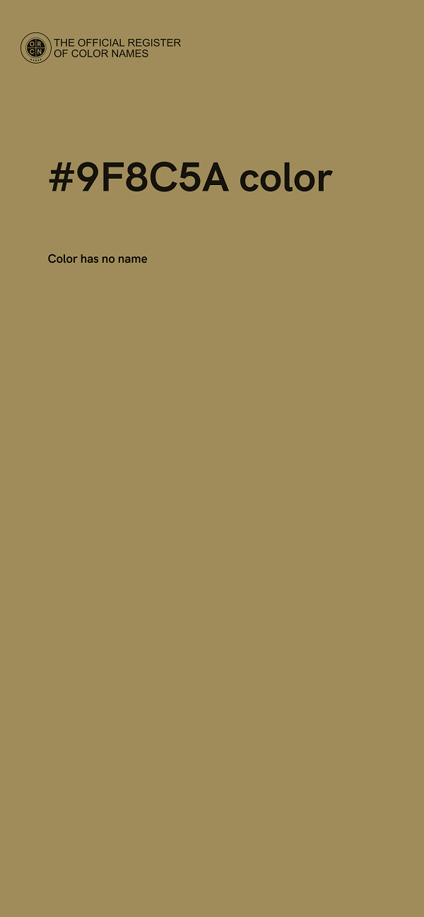 #9F8C5A color image