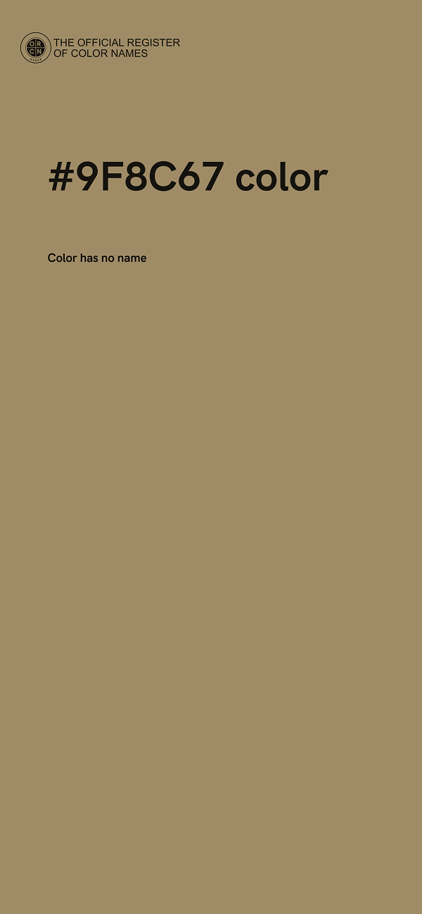 #9F8C67 color image