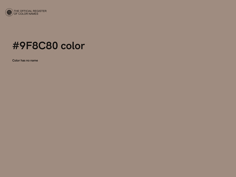 #9F8C80 color image