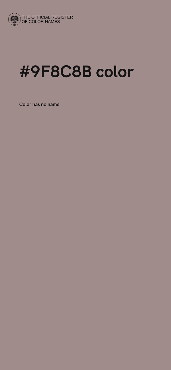 #9F8C8B color image